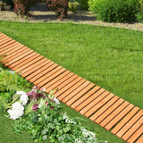 NNECW 245 cm x 55 cm Weatherproof Wood Boardwalk for Garden Backyard Wedding