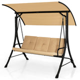 NNECW 3-Person Outdoor Porch Swing with Solid Steel Structure for Garden