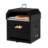 NNECW 4-in-1 Multipurpose Outdoor Pizza Oven with 2-Layer Detachable Grill Oven & Fire Pit