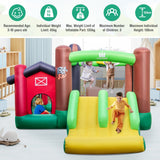 NNECW Inflatable Bounce House with Double Slides for Outdoor Use with Blower