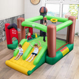 NNECW Inflatable Bounce House with Double Slides for Outdoor Use with Blower