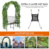 NNECW Steel Garden Arch with 2-Seat Bench for Climbing Plants