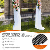 NNECW Steel Garden Arch with 2-Seat Bench for Climbing Plants