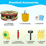 NNECW Inflatable Human Whack a Mole with 480W Blower for Kids Aged 3+