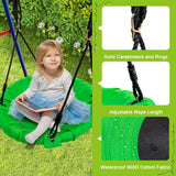 NNECW Outdoor Swing Set with Climbing Ladder for Kids