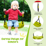 NNECW Outdoor Swing Set with Climbing Ladder for Kids