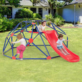 NNECW 8ft Geometric Dome Climber with Slide for Kids