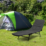 NNECW Folding Camping Cot with Detachable Mattress and 6-Position Adjustable Backrest for Camp/Office