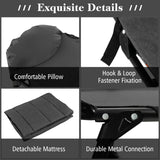 NNECW Folding Camping Cot with Detachable Mattress and 6-Position Adjustable Backrest for Camp/Office