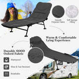NNECW Folding Camping Cot with Detachable Mattress and 6-Position Adjustable Backrest for Camp/Office