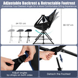 NNECW Folding Hammock Camping Chair with Retractable Footrest for Fishing Picnic