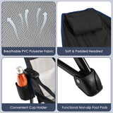 NNECW Folding Hammock Camping Chair with Retractable Footrest for Fishing Picnic