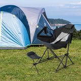 NNECW Folding Hammock Camping Chair with Retractable Footrest for Fishing Picnic