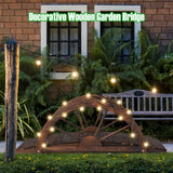 NNECW 1M Wooden Garden Bridge for Courtyard Garden Creek Farm