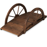 NNECW 1M Wooden Garden Bridge for Courtyard Garden Creek Farm
