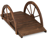 NNECW 1M Wooden Garden Bridge for Courtyard Garden Creek Farm