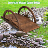 NNECW 1M Wooden Garden Bridge for Courtyard Garden Creek Farm