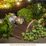 NNECW 1M Wooden Garden Bridge for Courtyard Garden Creek Farm