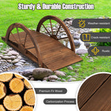 NNECW 1M Wooden Garden Bridge for Courtyard Garden Creek Farm