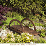 NNECW 1M Wooden Garden Bridge for Courtyard Garden Creek Farm