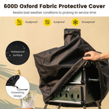 NNECW Outdoor Wood Fired Pizza Maker with Anti-scalding Handles and Waterproof Cover for Picnic/Party