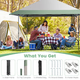 NNECW Pop-Up  Canopy Tent with 4 Reinforced Ribs & Wheeled Bag