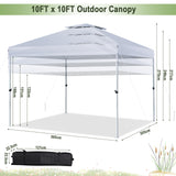 NNECW 3 M x 3 M Outdoor Pop-up Canopy with Adjustable Height Wheeled Carry Bag for Beach