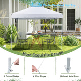 NNECW 3 M x 3 M Outdoor Pop-up Canopy with Adjustable Height Wheeled Carry Bag for Beach