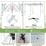 NNECW 3 M x 3 M Outdoor Pop-up Canopy with Adjustable Height Wheeled Carry Bag for Beach