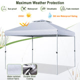 NNECW 3 M x 3 M Outdoor Pop-up Canopy with Adjustable Height Wheeled Carry Bag for Beach