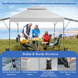 NNECW Outdoor Instant Pop-up Canopy Tent with Dual Half Awnings-White