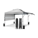 NNECW Outdoor Instant Pop-up Canopy Tent with Dual Half Awnings-White