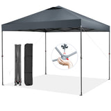 NNECW 3m x 3m Height-Adjustable &amp Tiltable Pop-up Canopy with Carry Bag-Grey