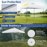 NNECW 3m x 3m Height-Adjustable &amp Tiltable Pop-up Canopy with Carry Bag-White
