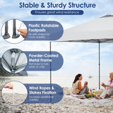 NNECW 3m x 3m Height-Adjustable &amp Tiltable Pop-up Canopy with Carry Bag-White