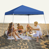 NNECW Outdoor Instant Pop-up Canopy with Carrying Bag for Beach/Camping/Patio-Blue