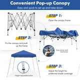NNECW Outdoor Instant Pop-up Canopy with Carrying Bag for Beach/Camping/Patio-Blue