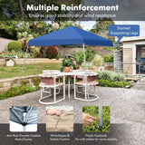 NNECW Outdoor Instant Pop-up Canopy with Carrying Bag for Beach/Camping/Patio-Blue