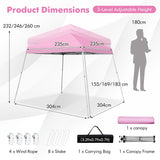 NNECW Outdoor Instant Pop-up Canopy with Carrying Bag for Beach/Camping/Patio-Purple