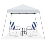 NNECW Outdoor Instant Pop-up Canopy with Carrying Bag for Beach/Camping/Patio-White