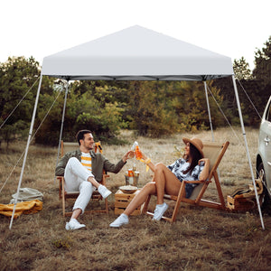 NNECW Outdoor Instant Pop-up Canopy with Carrying Bag for Beach/Camping/Patio-White