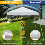 NNECW Outdoor Instant Pop-up Canopy with Carrying Bag for Beach/Camping/Patio-White