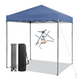 NNECW 2 x 2m UPF 50+ Outdoor Pop-up Canopy with Adjustable Heights &amp Carry Bag-Blue
