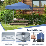 NNECW 2 x 2m UPF 50+ Outdoor Pop-up Canopy with Adjustable Heights &amp Carry Bag-Blue