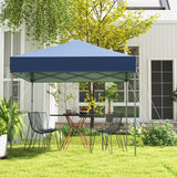 NNECW 2 x 2m UPF 50+ Outdoor Pop-up Canopy with Adjustable Heights &amp Carry Bag-Blue