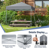 NNECW 2 x 2m UPF 50+ Outdoor Pop-up Canopy with Adjustable Heights &amp Carry Bag-Grey