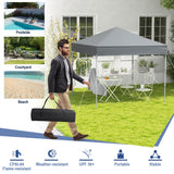 NNECW 2 x 2m UPF 50+ Outdoor Pop-up Canopy with Adjustable Heights &amp Carry Bag-Grey