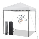 NNECW 2 x 2m UPF 50+ Outdoor Pop-up Canopy with Adjustable Heights &amp Carry Bag-White