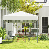 NNECW 2 x 2m UPF 50+ Outdoor Pop-up Canopy with Adjustable Heights &amp Carry Bag-White