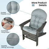 NNECW 12 cm Thick Patio Chair Cushion with Fixing Straps for Adirondack-Grey